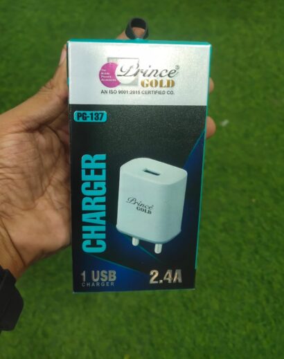 This is a 2.4A USB charger by Prince Gold, model PG-137.